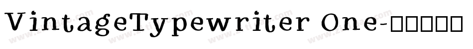 VintageTypewriter One字体转换